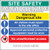 Site safety board, dangerous site, visitors, PPE, access, site saver sign 1220x1220mm - Safety Sign