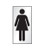 Ladies Symbol 70X140mm Engraved Aluminium Effect PVC - Safety Sign
