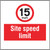 15mph Site speed limit, site saver sign 400x400mm - Safety Sign