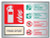 Foam spray extinguisher ID aluminium 150x200mm adhesive backed - Safety Sign