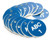 27mm Engraved Valve Tags - 50 sequential numbers with prefix - (eg. 1-50) White text on blue