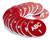 27mm Engraved Valve Tags - 50 sequential numbers - (eg. 1-50) White text on red