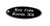 50x100mm Key fob oval - White text on black