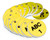 27mm Engraved Valve Tags - 50 sequential numbers - (eg. 1-50) Black text on yellow