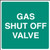 Gas shut off valve - Safety Sign