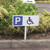Parking Disabled Symbol Verge Sign 450X150mm (Post 800mm) - Safety Sign