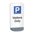 Parking Visitors Only - Temporary Sign 850mm Panel (1.2mm Aluminium) 9Kg PVC Base - Safety Sign