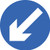 Keep left Class R2 Permanent 600mm Dia (3mm aluminium composite) - Safety Sign