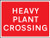 Heavy plant crossing 1050x750mm Class RA1 zintec - Safety Sign
