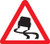 Slippery road 750mm triangle Class RA1 zintec - Safety Sign