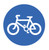 Pedal cycle route only class RA1 300mm Dia (3mm aluminium composite) c/w channelling - Safety Sign