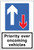 Priority over Oncoming Traffic reflective fold up sign 900x600mm - Safety Sign