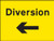 Diversion left arrow - Safety Sign