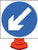 Keep left cone sign 750mm - Safety Sign