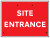 Site entrance, 600x450mm Re-Flex Sign (3mm reflective polypropylene) - Safety Sign
