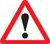 Warning ! 750mm Triangle Sign With Text Variant Fold Up Sign - Safety Sign