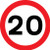 20 mph - Safety Sign
