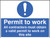 Permit to work all contractors must obtain a permit - Safety Sign