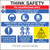 Site safety board, multi-message, underground services, builder signs 1220x1220mm - Safety Sign