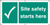 Site safety starts here banner c/w eyelets