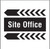 Site office, arrow left site saver sign 400x400mm - Safety Sign