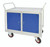 Mobile Maintenance Trolley - Double Cupboard - Blue - Steel Worktop