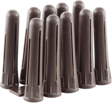 Brown Plastic Masonry Wall Plugs (Pack of 100)