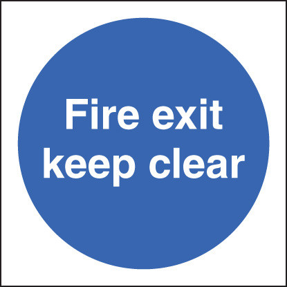 Fire Exit Keep Clear - Safety Sign