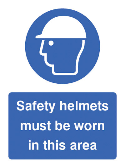 Safety Helmets Must Be Worn In This Area - Safety Sign