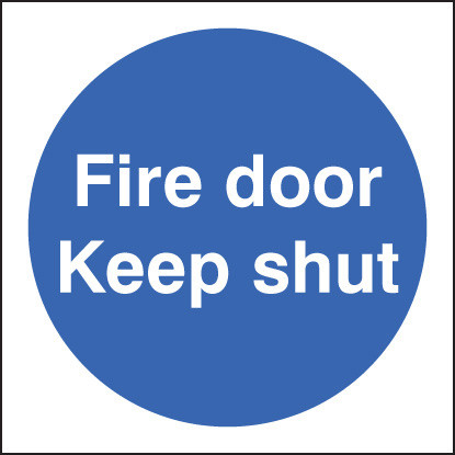Fire Door Keep Shut Symbol - Safety Sign
