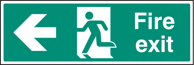 Fire Exit - Left - Safety Sign