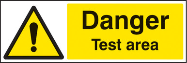 Danger Test Area - Safety Sign - GTSE UK