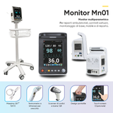 Monitor multiparametrico Per reparti ambulatoriali, controlli saltuari, monitoraggio di base, mobile e di reparto.