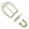 BS8168 NPGP Hand Polished Engraved Belt Buckle Set Fits 1-1/8"(30mm) Wide Belt (Antique Gold)