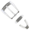 BS8122 SRTP Hand Polished Engraved Belt Buckle Set Fits 1-1/8"(30mm) Wide Belt (Antique Silver)