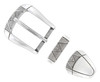 BS8132 SRTP Hand Polished Engraved Belt Buckle Set Fits 1-1/8"(30mm) Wide Belt (Antique Silver)