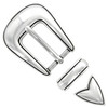 S8622 LASRP Hand Polished Engraved Belt Buckle Set Fits 3/4"(19mm) Belt (Antique Silver)