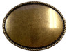 HA1603 OEB Oval Rope Edge Buckle Blank Plan Buckle Fits 1-1/2"(38mm) Belt Strap (Antique Gold)