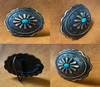 Western Antique Copper Patina With Simulated Turquoise Belt Buckle fits 1-1/2"(38mm)