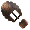 S5400 Copper 3/4" 19MM Western Engraved Belt Buckle ,Loop Set