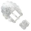 S5400 SP 3/4" 19MM Western Engraved Belt Buckle ,Loop Set