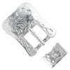 S5401 SP 3/4" (19MM) Bright Silver Western Buckle & Loop Set