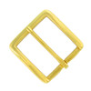 BHN62 B Solid Brass Replacement Round Edge Square Belt Buckle Fits 1-1/2"(38mm) Belt (Gold)