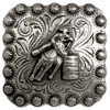 BS9294 SRTP 2-1/4" Antique Western Floral Barrel Racer Engraved Concho Screwback