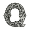 LL3297 OS 3/4" Antique Silver Letter "Q" Shaped Concho