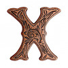 LL3297 COP 3/4" Copper Letter "X" Shaped Concho