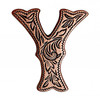 LL3297 COP 3/4" Copper Letter "Y" Shaped Concho