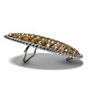 2175832813 Western Antique Silver Engraved Swarovski Rhinestone Crystal Belt Buckle Fits 1-1/2"(38mm) Wide Belt (Lt Col Topaz)