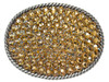 2175832813 Western Antique Silver Engraved Swarovski Rhinestone Crystal Belt Buckle Fits 1-1/2"(38mm) Wide Belt (Lt Col Topaz)