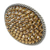 2175832813 Western Antique Silver Engraved Swarovski Rhinestone Crystal Belt Buckle Fits 1-1/2"(38mm) Wide Belt (Lt Col Topaz)